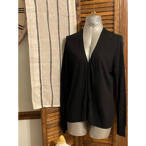 Women's Old Navy Cardigan Sweater L Black, button front